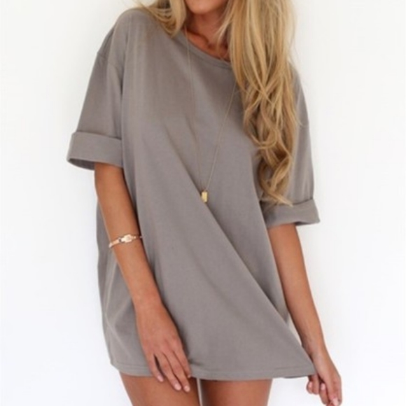 Sabo Skirt Tops - Sabo Skirt Mocha T-Shirt Dress